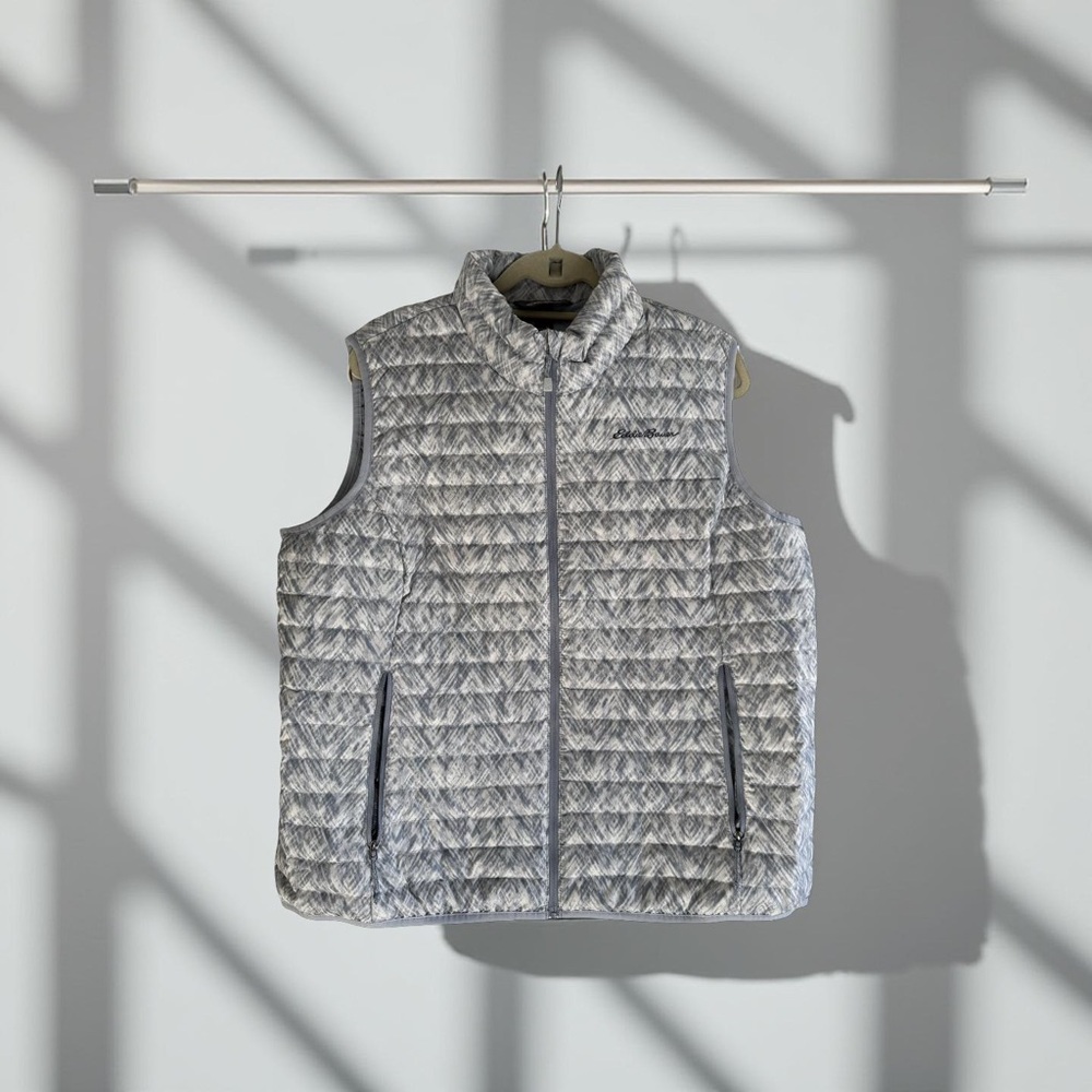 Eddie Bauer Gray Quilted Vest -Like new